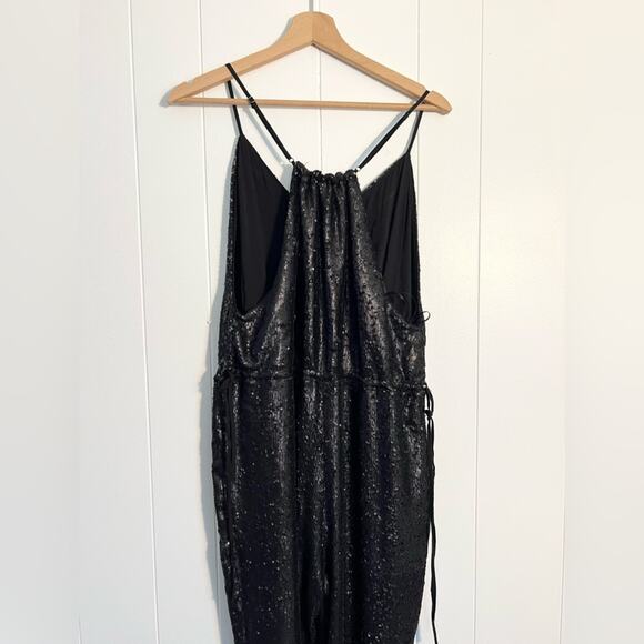 Free People Jumpsuit Sequin Black sz S going out date dinner holiday - Picture 6 of 10